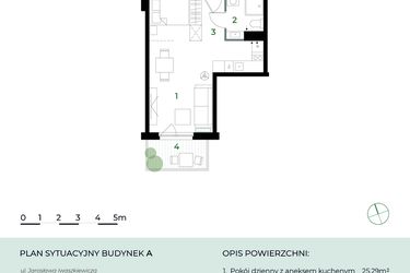 Rzut - Mieszkanie na sprzedaż 1 pokój o powierzchni 32,32 m² - numer M21 w Park-Wojszyce