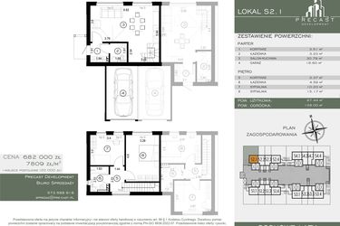 Rzut - Dom na sprzedaż 4 pokoje o powierzchni 87,34 m² - numer S2.1 w Osiedle Sosnowe Łazy