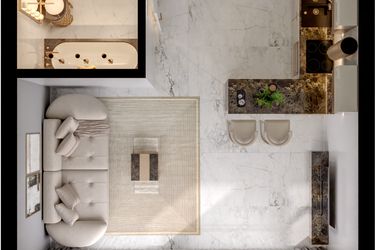 Rzut - Mieszkanie na sprzedaż 1 pokój o powierzchni 29,41 m² - numer B10/7/174 w GEMINI G-7