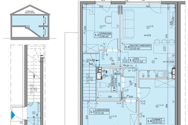 Rzut - Mieszkanie na sprzedaż 4 pokoje o powierzchni 64,03 m² - numer 47B w Domy na Witosa