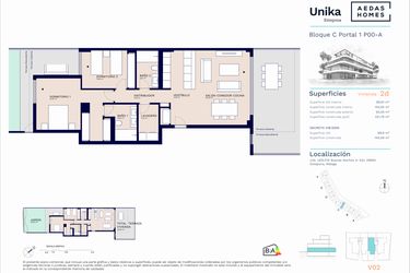 Rzut - Mieszkanie na sprzedaż 2 pokoje o powierzchni 129,76 m² - numer A11-019 w Unika I