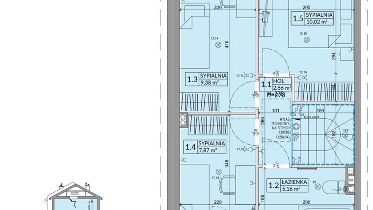 Rzut - Dom na sprzedaż 4 pokoje o powierzchni 77,99 m² - numer 33A w Osiedle Słoneczne etap IV
