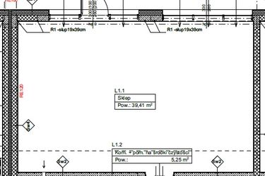 Rzut - Lokal użytkowy na sprzedaż 3 pokoje o powierzchni 53,4 m² - numer L1 w Zielone Tarasy