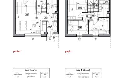 Rzut - Dom na sprzedaż 4 pokoje o powierzchni 84,2 m² - numer 6.1 w Trzcińska 95