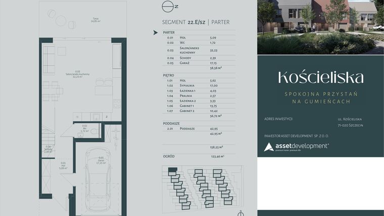 Rzut - Dom na sprzedaż 4 pokoje o powierzchni 158,25 m² - numer 22.E w Kościeliska