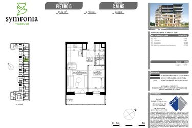 Rzut - Mieszkanie na sprzedaż 2 pokoje o powierzchni 41,72 m² - numer C.95 w Symfonia Ptasia 28