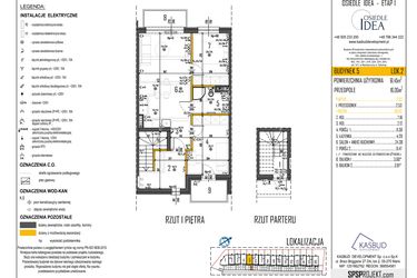 Rzut - Mieszkanie na sprzedaż 3 pokoje o powierzchni 61,45 m² - numer 5-L2 w Osiedle Idea etap I