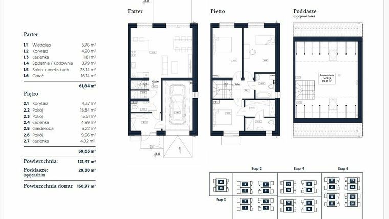 Rzut - Dom na sprzedaż 5 pokoi o powierzchni 121,47 m² - numer 3 w Iwa Park