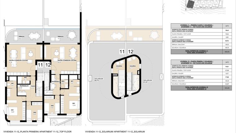 Rzut - Dom na sprzedaż 2 pokoje o powierzchni 151,01 m² - numer 12 w Domy w Torrevieja - 50973696