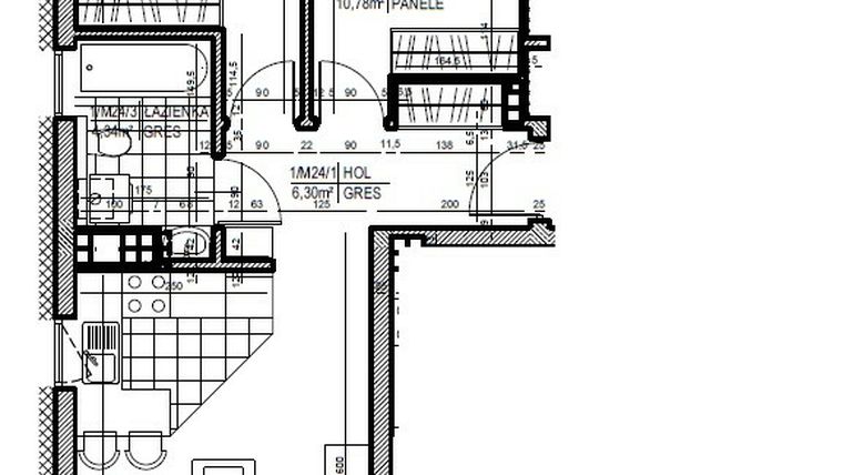 Rzut - Mieszkanie na sprzedaż 3 pokoje o powierzchni 51,99 m² - numer 25 w Staroniwskie Sady etap II