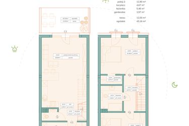 Rzut - Mieszkanie na sprzedaż 3 pokoje o powierzchni 80,66 m² - numer 4 w Wspólna 25