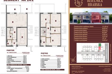 Rzut - Dom na sprzedaż 4 pokoje o powierzchni 113,2 m² - numer 24/2 w Dzielnica Hrabska etap IV