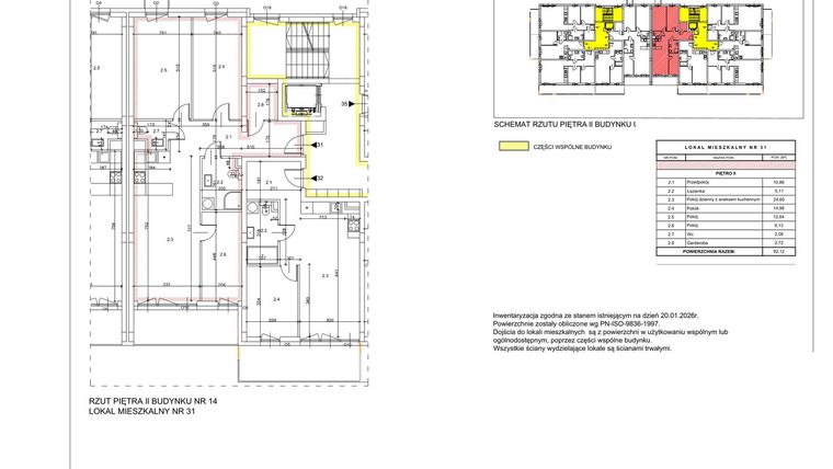 Rzut - Mieszkanie na sprzedaż 4 pokoje o powierzchni 82,12 m² - numer B11 w Lwowska 14