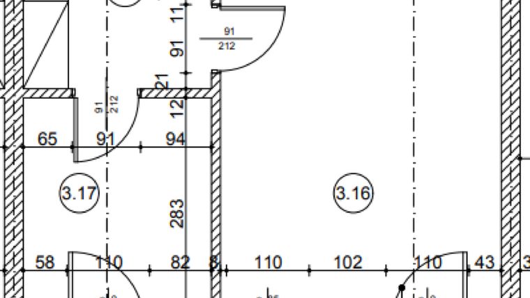 Rzut - Mieszkanie na sprzedaż 3 pokoje o powierzchni 60 m² - numer 22.18 w Osiedle Wyszyńskiego
