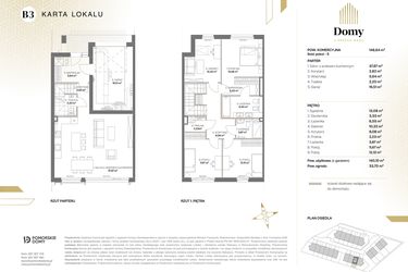 Rzut - Dom na sprzedaż 5 pokoi o powierzchni 148,64 m² - numer B3 w Domy u Źródeł Marii