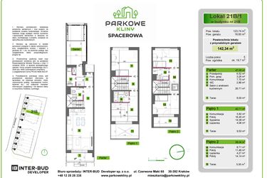Rzut - Dom na sprzedaż 5 pokoi o powierzchni 142,34 m² - numer 21B/1 w Parkowe Kliny