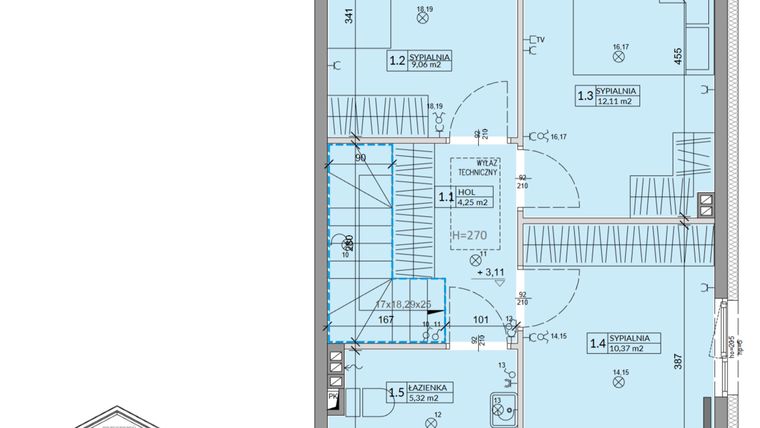 Rzut - Dom na sprzedaż 4 pokoje o powierzchni 81,17 m² - numer 21B w Ogrody Przyjaciół 5 etap II