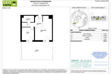 Rzut - Mieszkanie na sprzedaż 2 pokoje o powierzchni 50,07 m² - numer 10D/25 w Jasielska 8C etap II