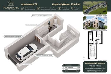Rzut - Mieszkanie na sprzedaż 3 pokoje o powierzchni 78,67 m² - numer 7A w Apartamenty Panorama