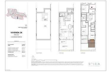 Rzut - Dom na sprzedaż 3 pokoje o powierzchni 120,21 m² - numer 34 w Soleia Living