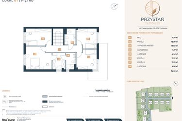 Rzut - Dom na sprzedaż 5 pokoi o powierzchni 157,29 m² - numer G1 w Przystań Złotokłos