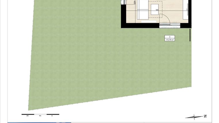 Rzut - Mieszkanie na sprzedaż 1 pokój o powierzchni 27,86 m² - numer B4/0/4 w Montano bud. B4 - apartamenty inwestycyjne