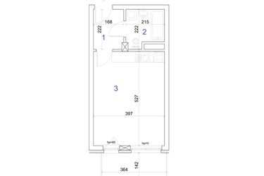 Rzut - Mieszkanie na sprzedaż 1 pokój o powierzchni 28,75 m² - numer 6A.49 w Mierzeja Wiślana etap IV