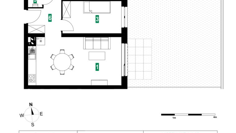Rzut - Mieszkanie na sprzedaż 3 pokoje o powierzchni 60,06 m² - numer A.A.07 w Park Śliwowa