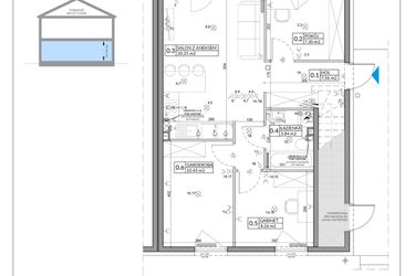 Rzut - Mieszkanie na sprzedaż 4 pokoje o powierzchni 60 m² - numer 32A w Domy na Witosa etap 1B