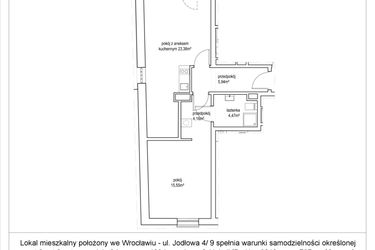 Rzut - Mieszkanie na sprzedaż 2 pokoje o powierzchni 53,5 m² - numer 4/9. w Apartamenty Nowy Targ