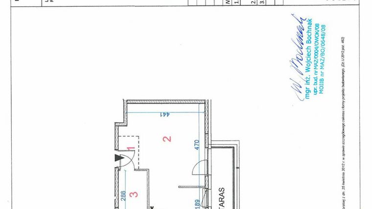 Rzut - Mieszkanie na sprzedaż 1 pokój o powierzchni 30,98 m² - numer 113 w Moja Północna Etap III
