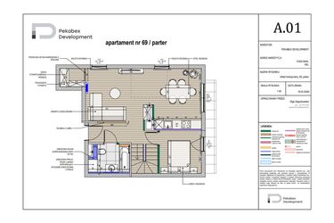 Rzut - Mieszkanie na sprzedaż 1 pokój o powierzchni 92,03 m² - numer M69 w Apartamenty Casa Baia
