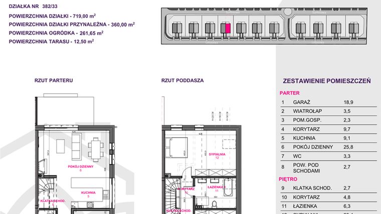 Rzut - Dom na sprzedaż 4 pokoje o powierzchni 140 m² - numer III.A4.M2 w Osiedle Kwiatowe Tarasy etap IIIA