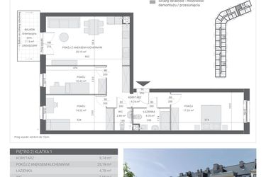 Rzut - Mieszkanie na sprzedaż 4 pokoje o powierzchni 84,23 m² - numer 11 w Ignatki Forest