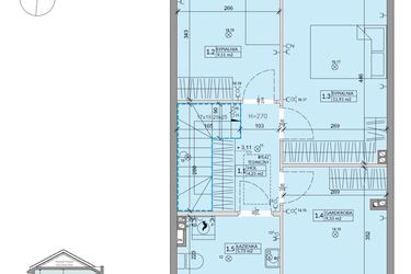 Rzut - Dom na sprzedaż 4 pokoje o powierzchni 80,54 m² - numer 32B w Ogrody Przyjaciół 5 etap III