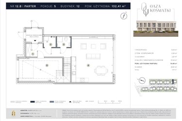 Rzut - Dom na sprzedaż 5 pokoi o powierzchni 159,96 m² - numer 12.B w Oaza Kosmatki
