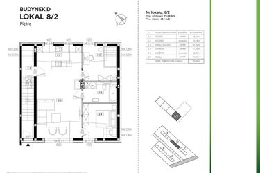 Rzut - Mieszkanie na sprzedaż 3 pokoje o powierzchni 79 m² - numer 8/2 w Szczęśliwa Polana