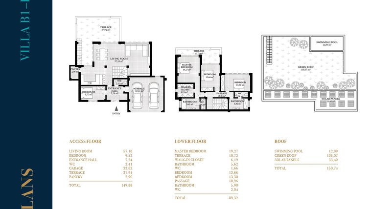 Rzut - Dom na sprzedaż 4 pokoje o powierzchni 389,94 m² - numer 2 w Wille w Altea - 43588380