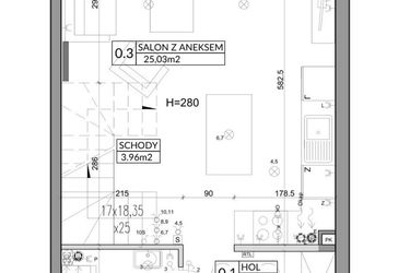 Rzut - Dom na sprzedaż 3 pokoje o powierzchni 72,9 m² - numer 5B w Nova Magdalenka 6