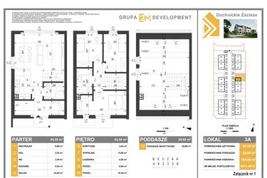 Rzut - Dom na sprzedaż 5 pokoi o powierzchni 116,47 m² - numer 3A w Duchnickie Zacisze