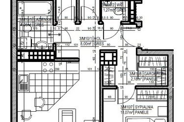 Rzut - Mieszkanie na sprzedaż 4 pokoje o powierzchni 64,88 m² - numer 10 w Staroniwskie Sady etap II