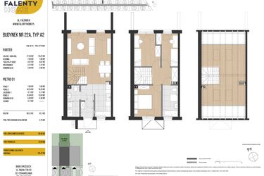 Rzut - Dom na sprzedaż 4 pokoje o powierzchni 85,89 m² - numer 22A w Falenty Home II