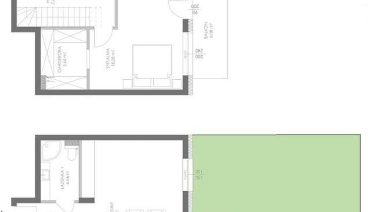 Rzut - Mieszkanie na sprzedaż 4 pokoje o powierzchni 100,64 m² - numer M2 w SiemaNovi