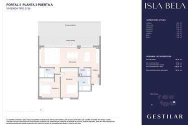 Rzut - Mieszkanie na sprzedaż 2 pokoje o powierzchni 87,88 m² - numer 53A w Isla Bela