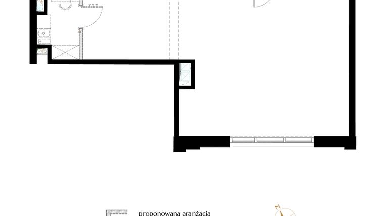 Rzut - Lokal użytkowy na sprzedaż 1 pokój o powierzchni 64,06 m² - numer 26 w BIZPARK D