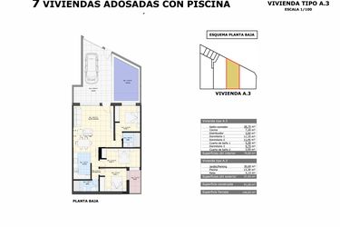 Rzut - Dom na sprzedaż 3 pokoje o powierzchni 91,3 m² - numer 3 w Domy w Pilar de la Horadada - 48809471