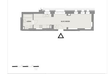 Rzut - Mieszkanie na sprzedaż 1 pokój o powierzchni 34,2 m² - numer A25 w Komuny Paryskiej 19a