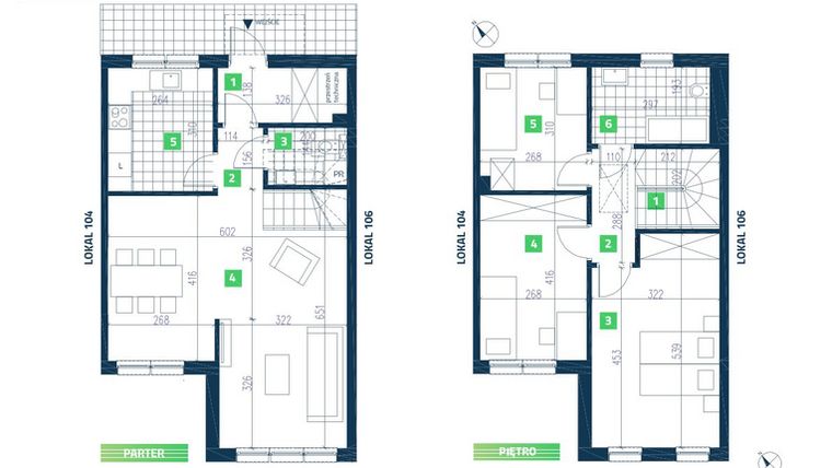 Rzut - Dom na sprzedaż 4 pokoje o powierzchni 94,46 m² - numer 105 w SK Park - etap III