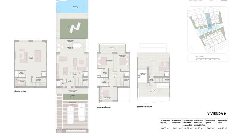 Rzut - Mieszkanie na sprzedaż 3 pokoje o powierzchni 206,19 m² - numer 9 w Eleven 41
