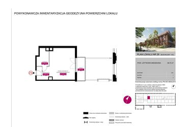 Rzut - Mieszkanie na sprzedaż 1 pokój o powierzchni 39,73 m² - numer 14A w Fuzja Mieszkania Loftowe